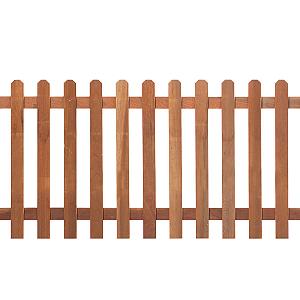 Tuinhek recht  onbehandeld geschaafd hardhout 180x60 cm