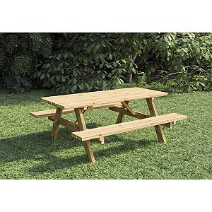 Picknicktafel Basis geïmpregneerd, geschaafd vuren 180x155x77 cm