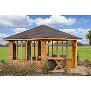 Prieel Classico geïmpregneerd geschaafd vuren 430x430x330 cm (exclusief dakbedekking)