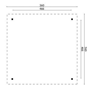 Prieel Extremo geïmpregneerd geschaafd vuren 560x560x375 cm (excl dakbedekking)