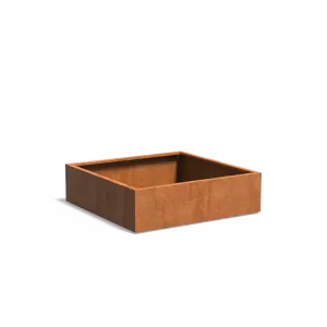 Plantenbak Carrez met bodem cortenstaal 140x140x40 cm