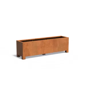 Plantenbak Carrez met poten cortenstaal 200x50x60 cm