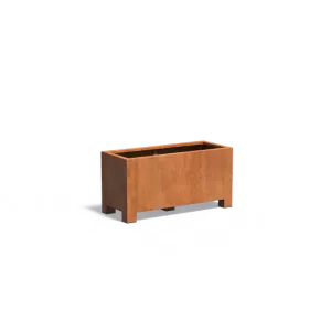 Plantenbak Carrez met poten cortenstaal 120x50x60 cm