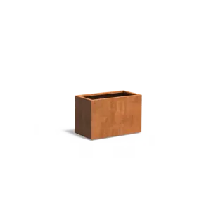 Plantenbak Carrez met bodem cortenstaal 90x50x60 cm
