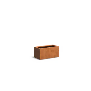 Plantenbak Carrez met bodem cortenstaal 80x40x40 cm