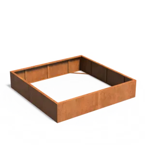 Plantenbak Carrez zonder bodem cortenstaal 200x200x40 cm