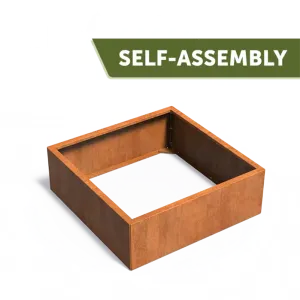 Plantenbak Carrez Connect zonder bodem cortenstaal 120x120x40 cm