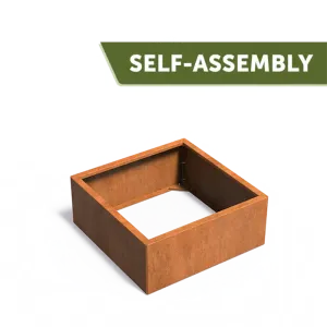 Plantenbak Carrez Connect zonder bodem cortenstaal 100x100x40 cm