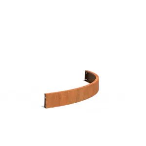 Keerwand buitenbocht Cortenstaal 2 mm 150x150x20 cm