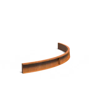 Keerwand binnenbocht Cortenstaal 2 mm 200x200x20 cm