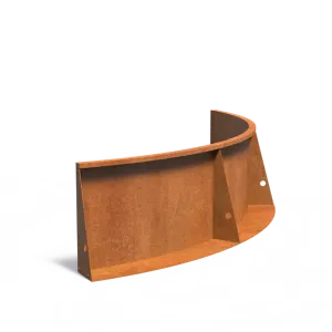Keerwand binnenbocht Cortenstaal 3 mm 200x200x60 cm