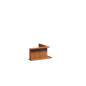 Keerwand binnenhoek Cortenstaal 2 mm 50x50x30 cm