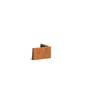 Keerwand buitenhoek Cortenstaal 2 mm 50x50x30 cm