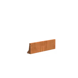 Keerwand recht Cortenstaal 2 mm 100x30 cm
