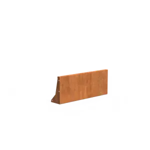 Keerwand recht Cortenstaal 3 mm 100x40 cm