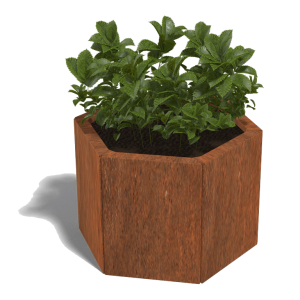 Zeshoekige plantenbakken
