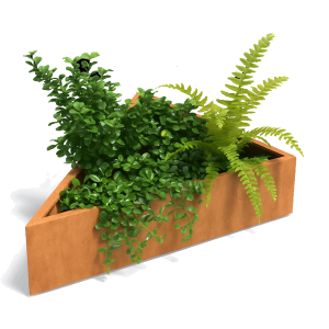 Driehoekige plantenbakken
