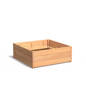 Plantenbak Carrez met bodem hardhout 120x120x43,5 cm