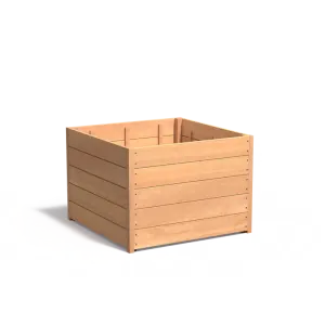 Plantenbak Carrez met bodem hardhout 100x100x71,3 cm