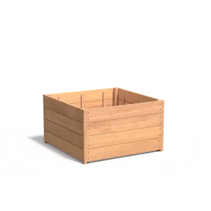 Plantenbak Carrez met bodem hardhout 100x100x57,4 cm