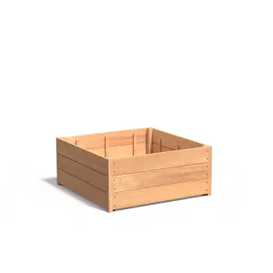 Plantenbak Carrez met bodem hardhout 100x100x43,5 cm