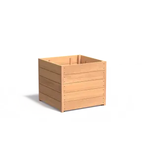 Plantenbak Carrez met bodem hardhout 80x80x71,3 cm