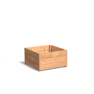 Plantenbak Carrez met bodem hardhout 80x80x43,5 cm