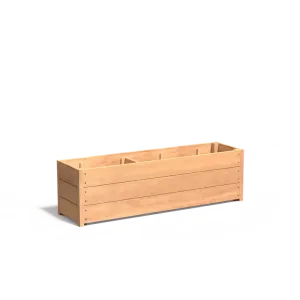 Plantenbak Carrez met bodem hardhout 150x40x43,5 cm