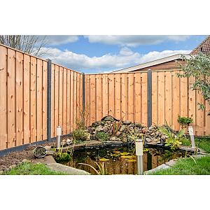 Tuinscherm Casablanca geschaafd geïmpregneerd Red Class hout 21-planks 180x180 cm