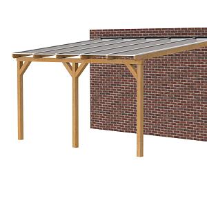 JWOODS Douglas DHZ Veranda polycarbonaat 506x350cm, aanbouw