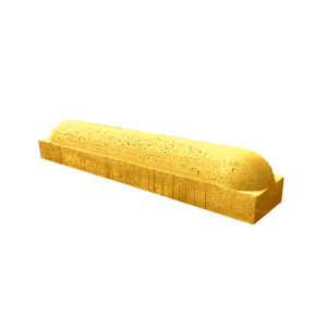 Stootband 20x17x95 cm 2 kanten rond Geel