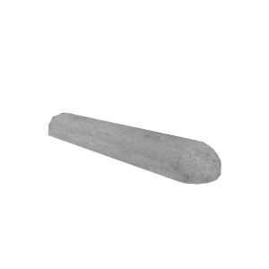 Plakband varkensrug 20x11x95 cm 1 kant rond en 1 kant recht Grijs