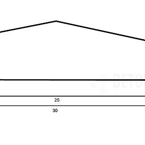 muurafdekb 30x100 zwart gecoat