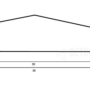 muurafdekb 35x100 zwart gecoat
