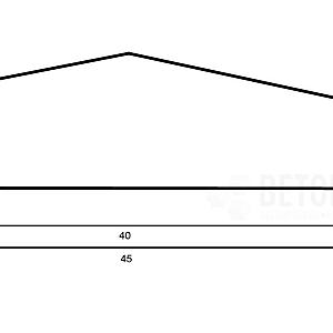 muurafdekb 45x100 zwart beton
