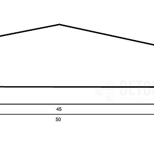 muurafdekb 50x100 zwart gecoat