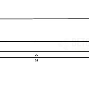 muurafdekb vlak 25x100x5 zwart beton