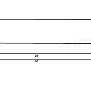 muurafdekb vlak 40x100x5 zwart gecoat
