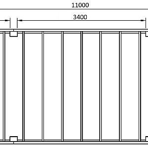 JWOODS Buitenverblijf XL Modern 1100x314 cm