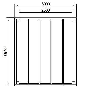 JWOODS Buitenverblijf XL Modern 300x354 cm