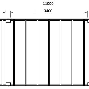 JWOODS Buitenverblijf XL Modern 1100x354 cm