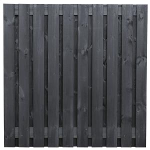Tuinscherm Stuttgart zwart gespoten geschaafd grenen 21-planks 180x180 cm