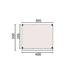 JWOODS Buitenverblijf 400x300 cm, Geschaafd
