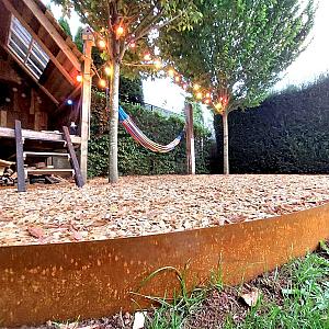 Cortenstaal kantopsluiting recht 150x0,2x25 cm