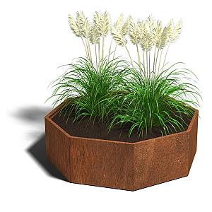 Cortenstaal achthoekige plantenbak Chicago 80, 193,1x193,1x40 cm