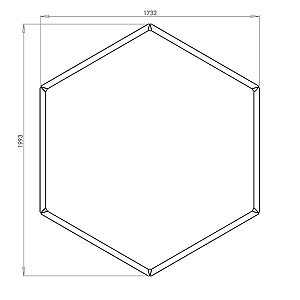 Cortenstaal zeshoekige plantenbak Denver 100, 199,3x173,2x60 cm