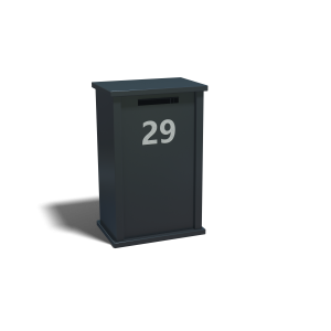 Gepoedercoat staal brievenbus Arizona Type M antraciet