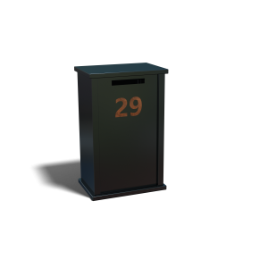 Gepoedercoat staal brievenbus Arizona Type M zwart