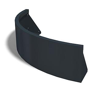 Gepoedercoat staal keerwand buitenbocht 100x100x30 cm wit