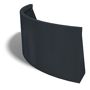 Gepoedercoat staal keerwand buitenbocht 100x100x50 cm wit